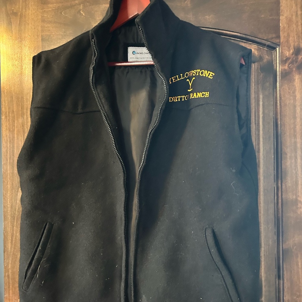 Port Authority Black Vest with Yellow Embroidery